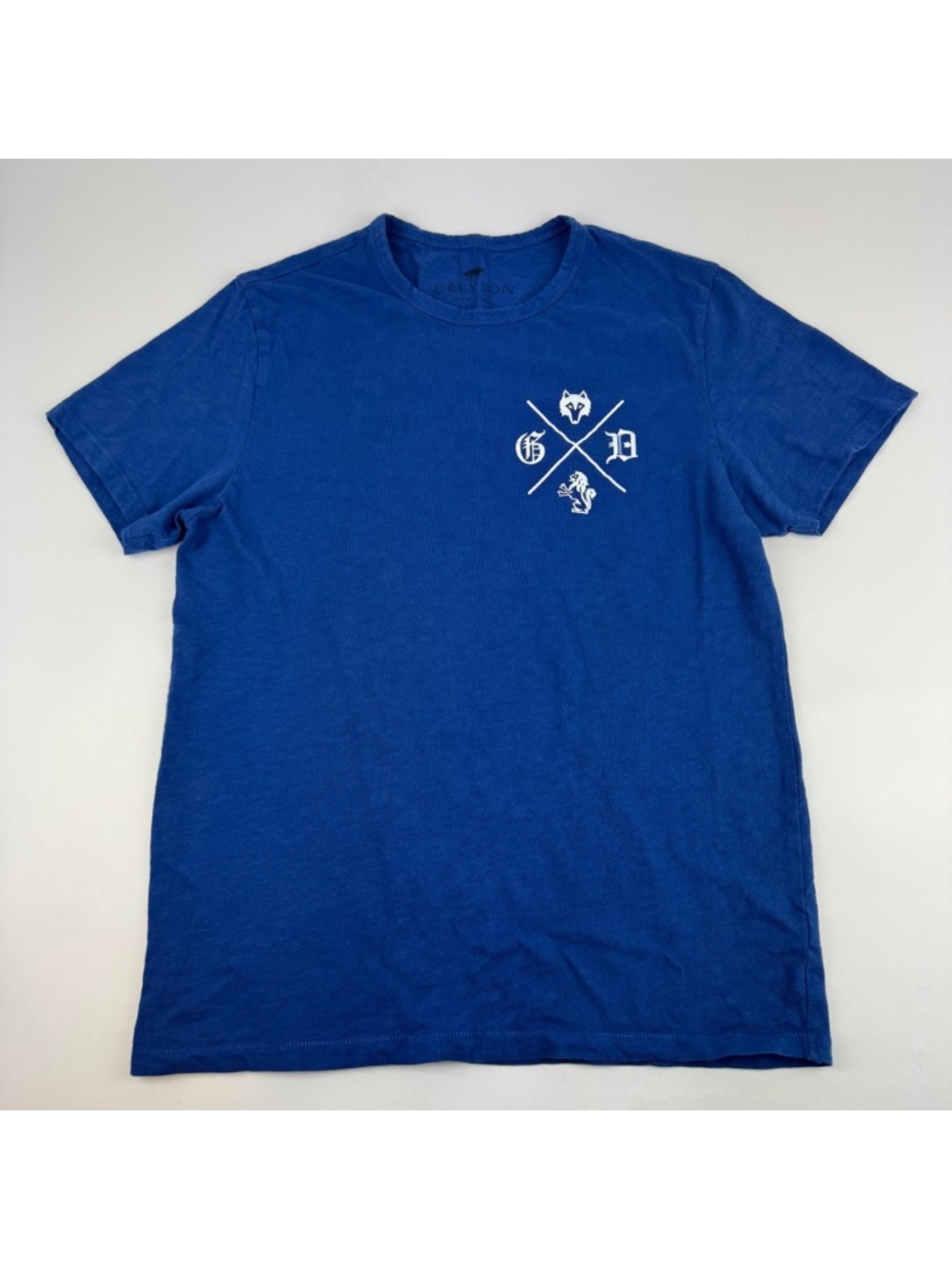 Greyson Mens Size M Short Sleeve Crew Neck Cotton T-Shirt Blue